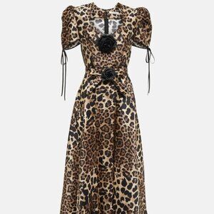 Rodarte Leopard Print Dress 100% Silk